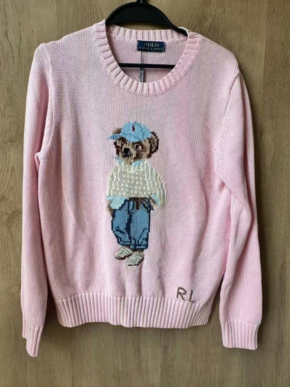 Polo Ralph Lauren Women Bear Embroidered Crew Neck Sweater
